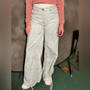 DL1961 Light Wash Wide Leg Jeans